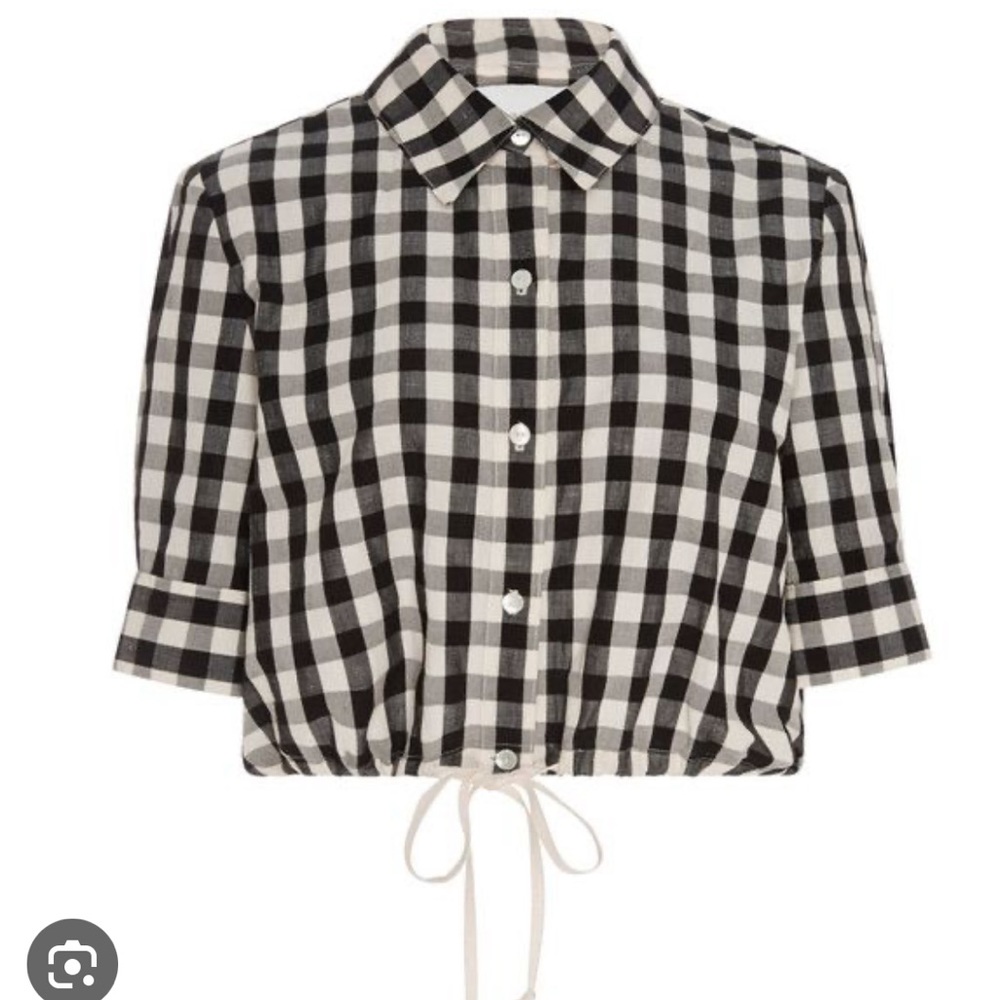 Solid and Striped gingham crop top